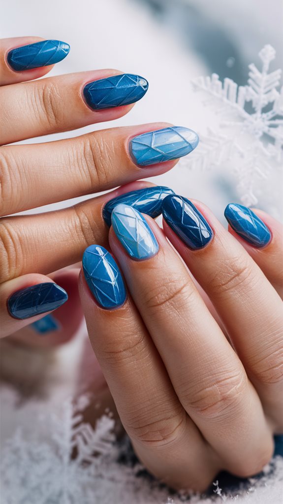 abstract blue geometric designs