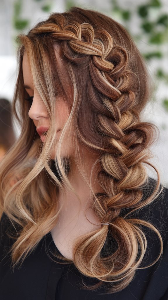 asymmetrical braided hairstyle trend