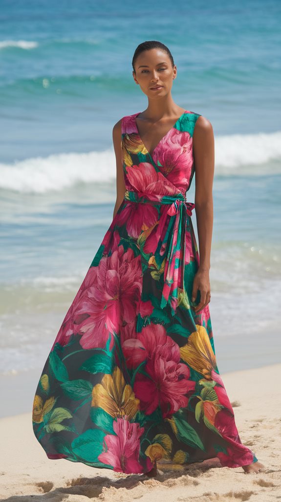 charming floral design dress