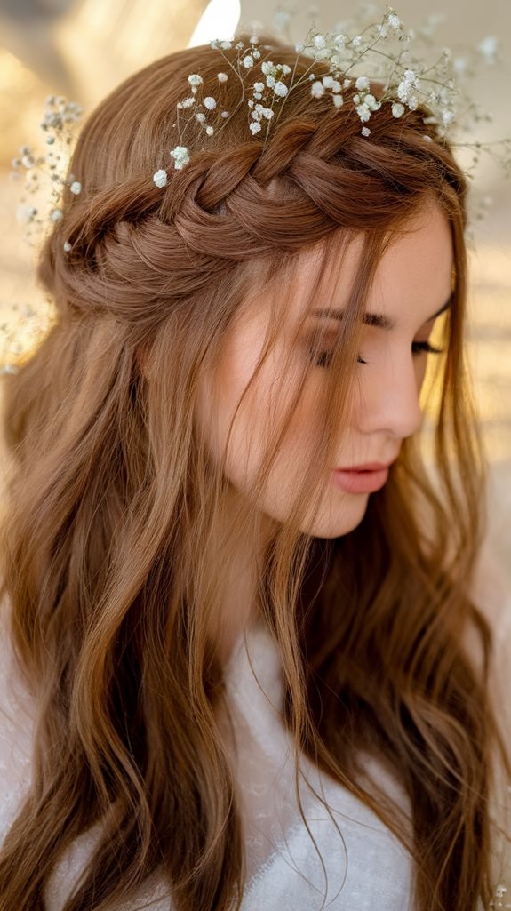 elegant braided hairstyle crown