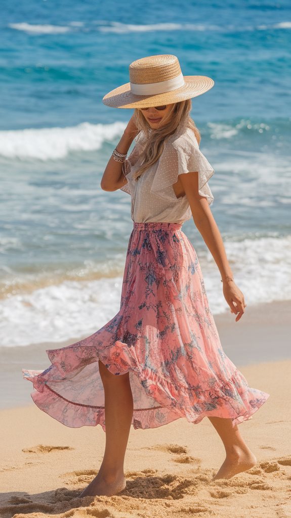 flouncy bottom edge skirt