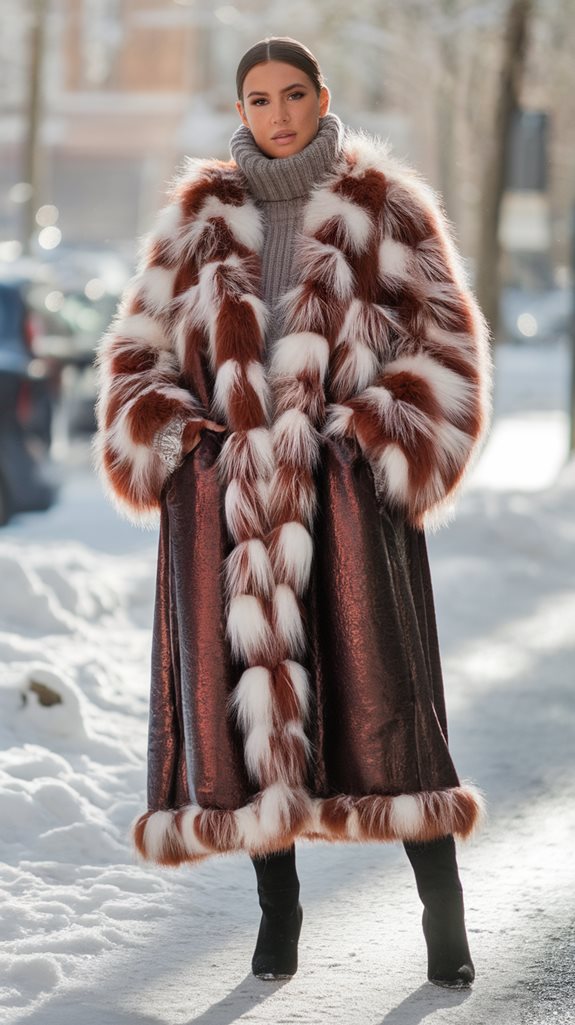 luxurious faux fur outerwear