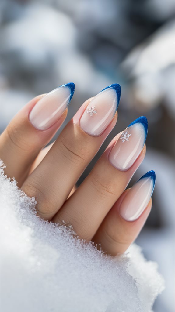 stylish blue nail design