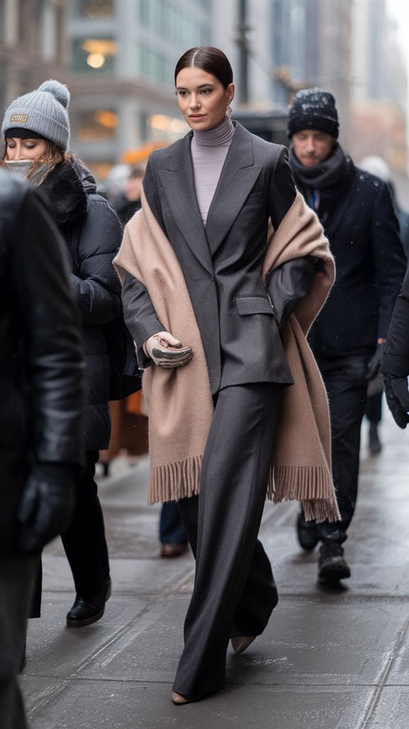 stylish turtleneck layering technique