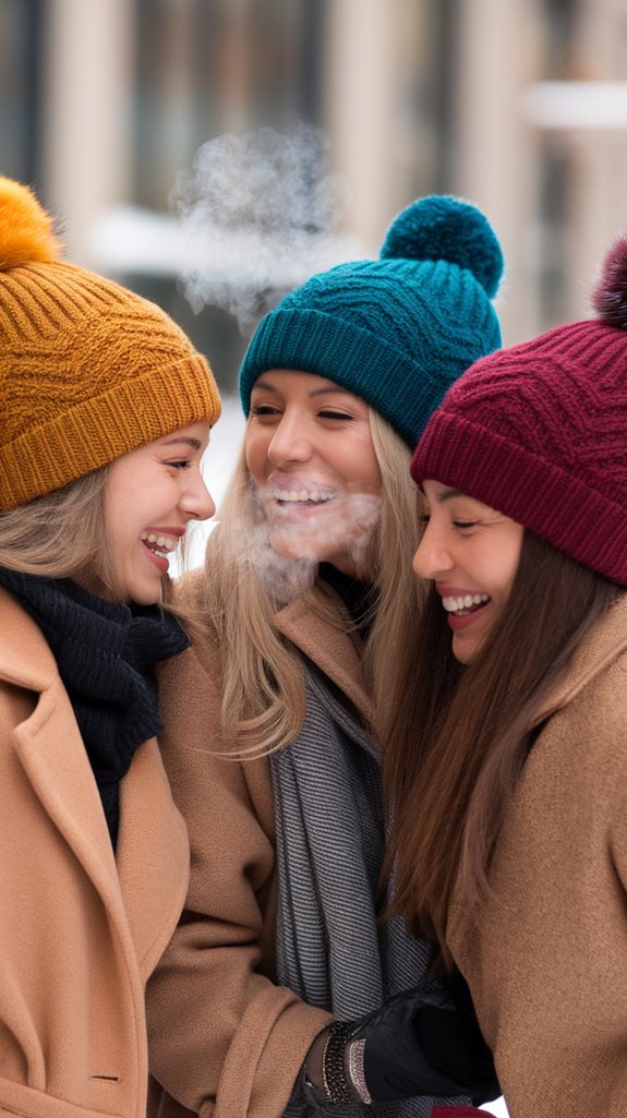 warm knitted headwear accessories