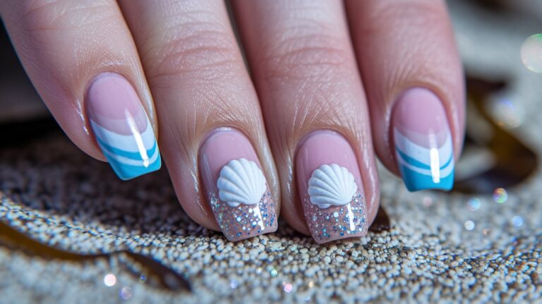 21 Short Beach Nails Designs and Ideas
