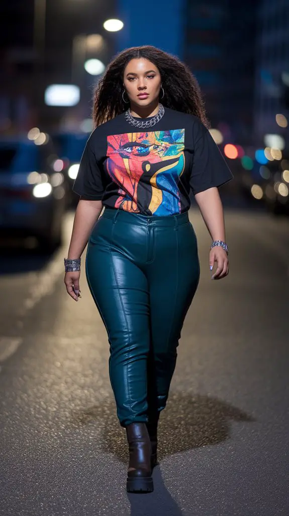 bold style tee and pants