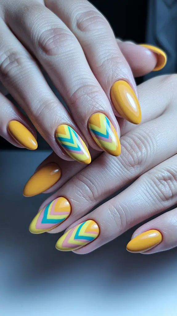 bold yellow pattern design