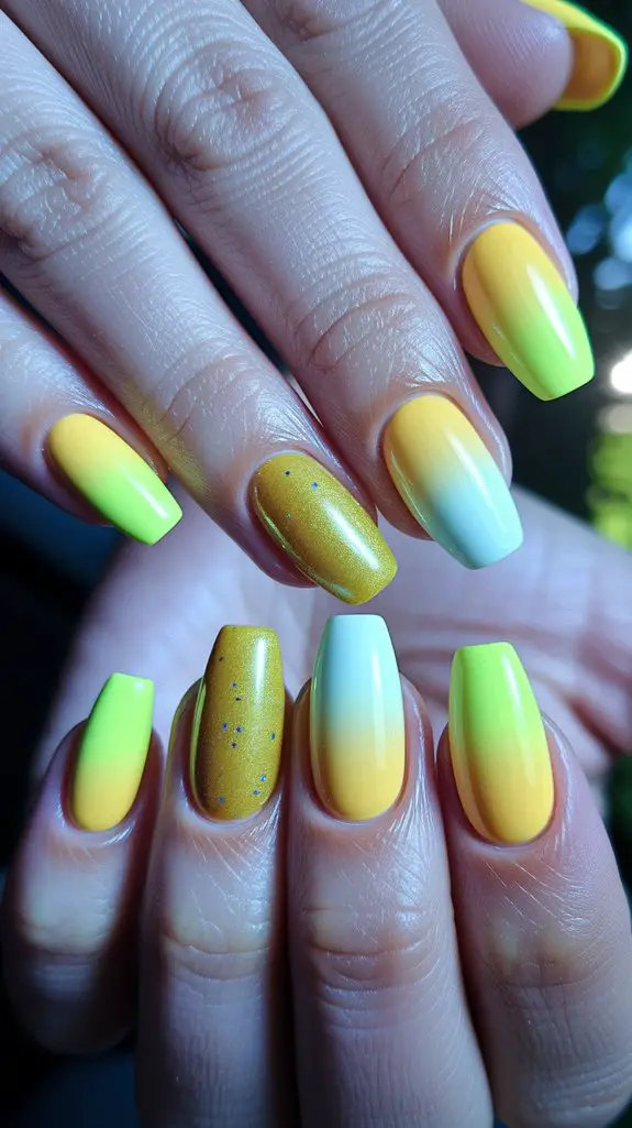 bright yellow fade effect