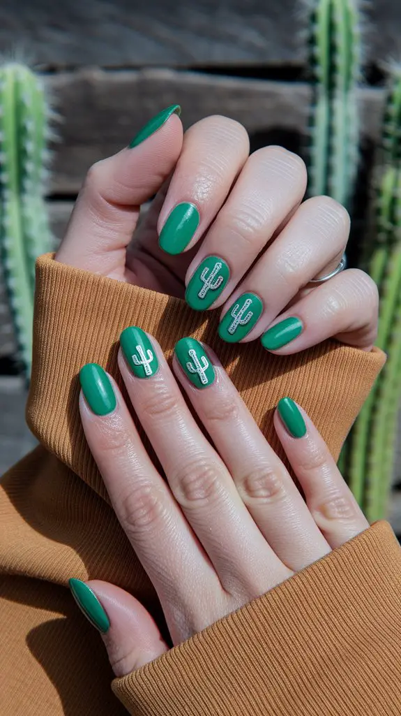 cactus themed green dessert