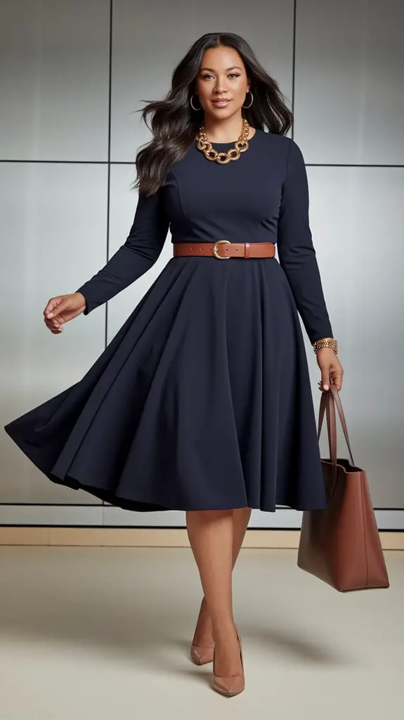 chic dress with accessories