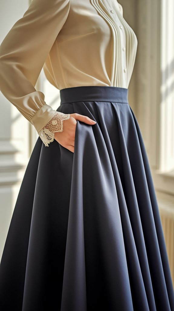 classic skirt and blouse