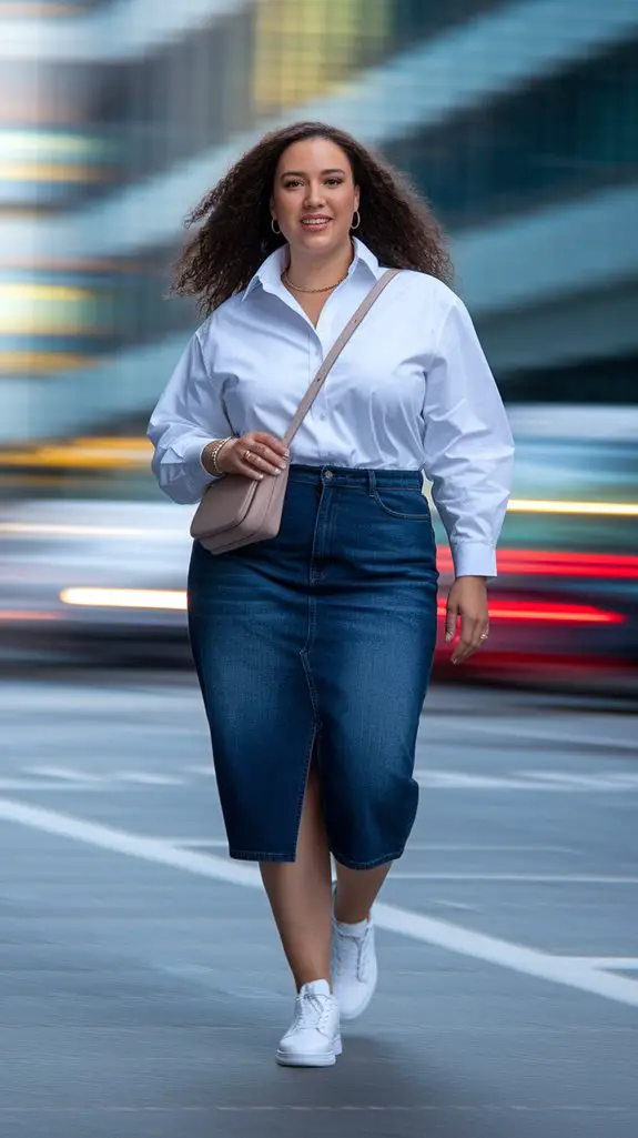 denim skirt with buttons