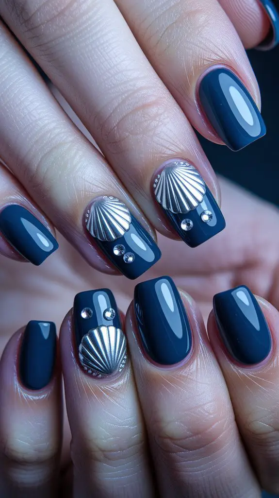 elegant deep navy hue