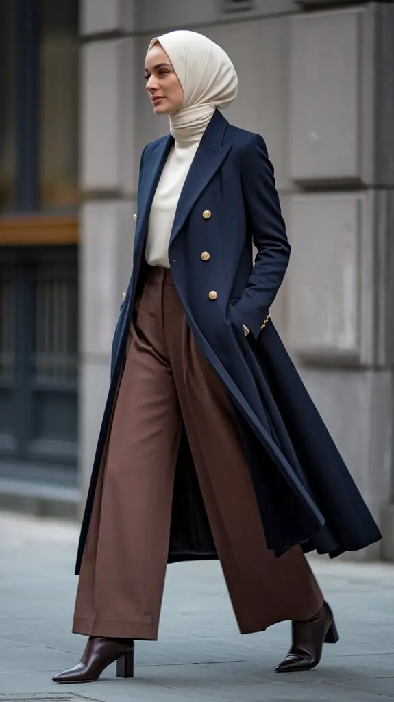 elegant stylish outerwear ensemble