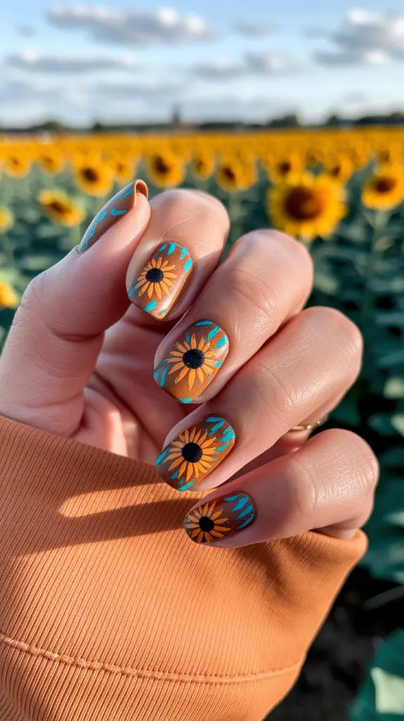 endless blooming sunflower fields