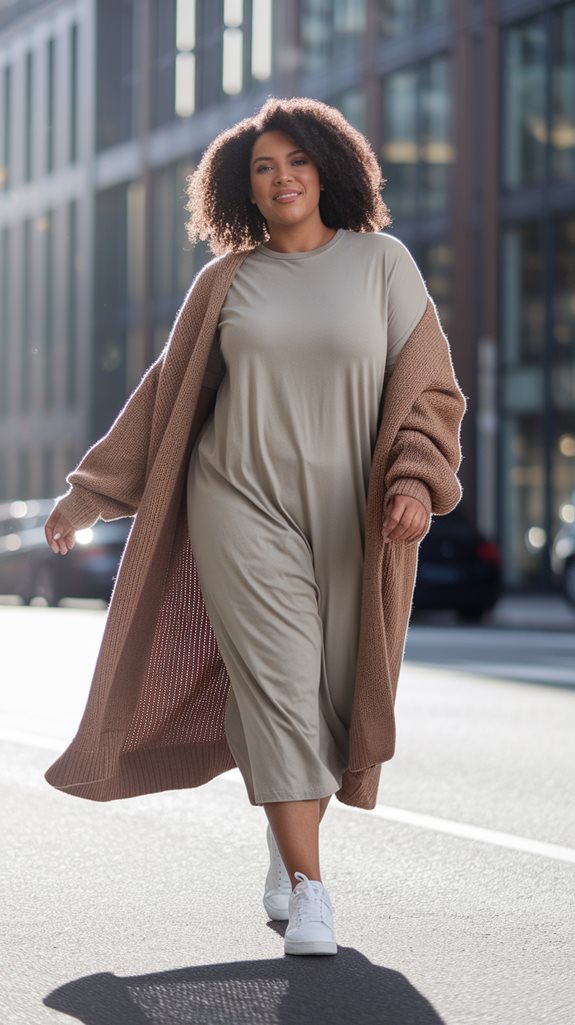 fashionable layered outfit choice