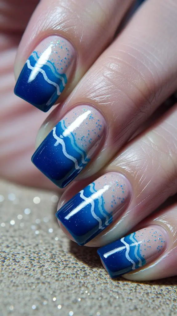 ocean wave gradient colors