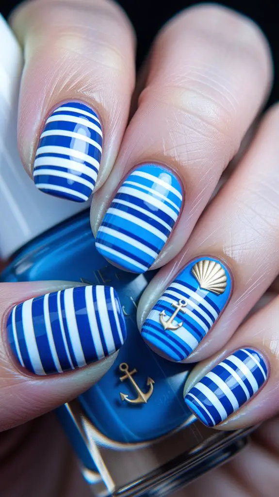 sailor inspired striped pattern