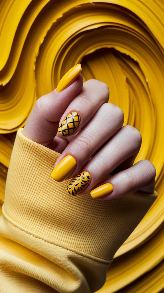 vibrant abstract yellow artwork