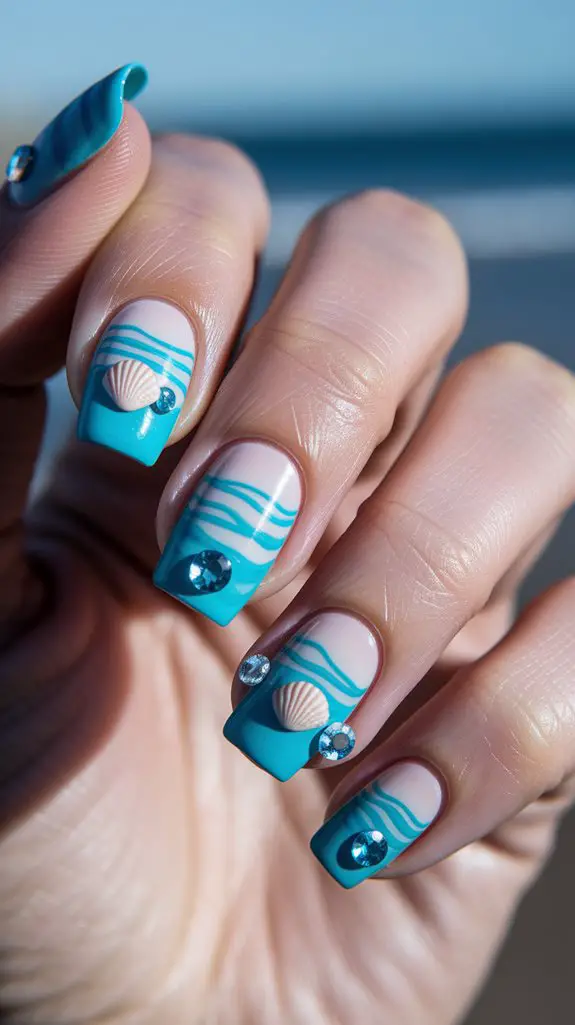 vibrant blue ocean waves
