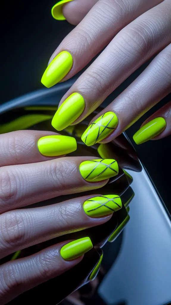 vibrant neon yellow hue