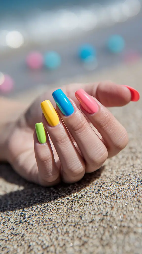 vibrant summer beach colors