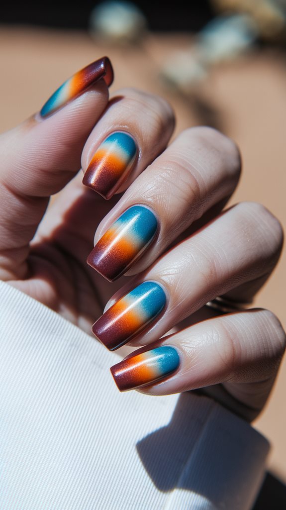 vibrant sunset color blend