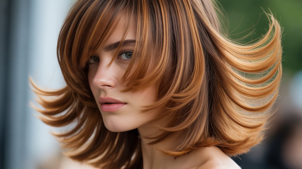 layered hairstyles for medium hair