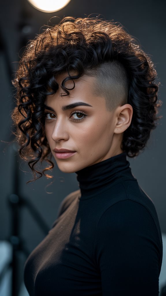 bold curly dynamic hairstyle