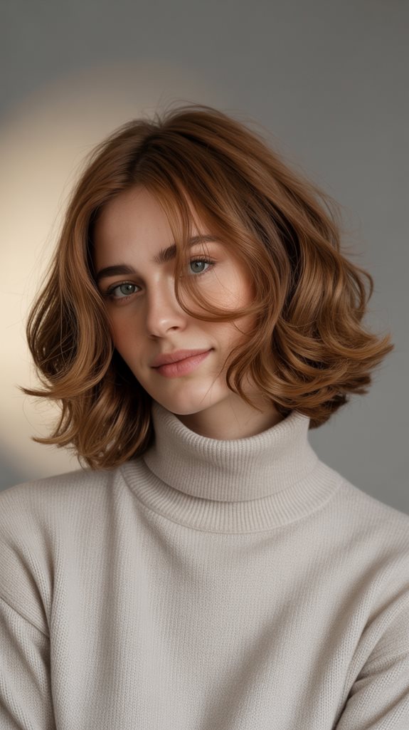 chic textured lob hairstyle