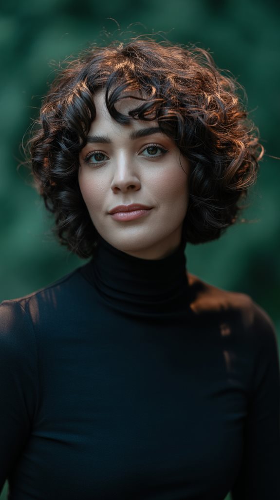 curly bob for round faces