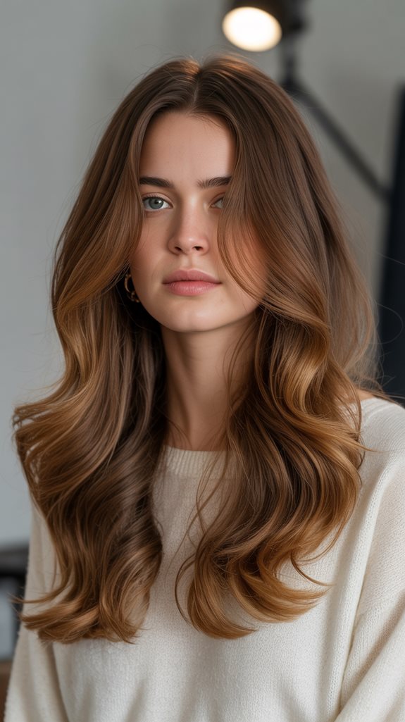 deep chestnut honey highlights