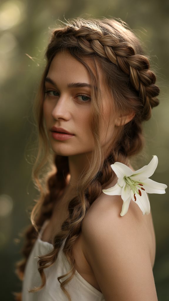 elegant braided crown hairstyle