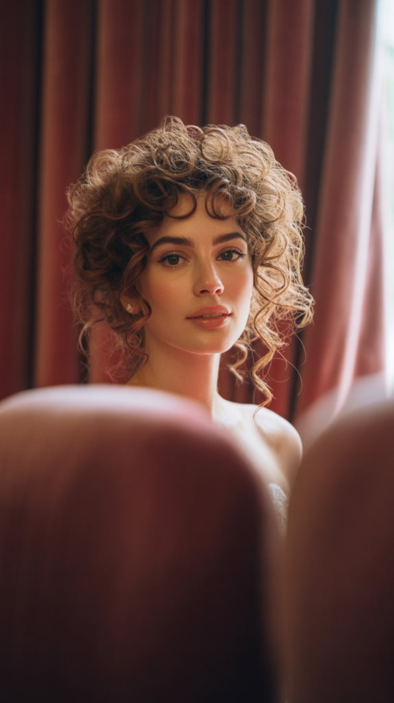 elegant textured curly updo