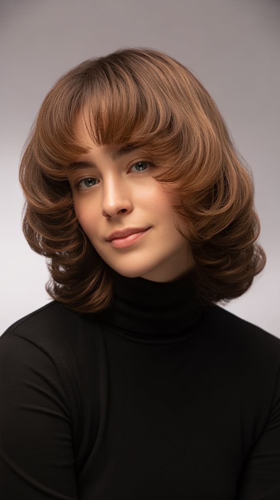 flattering long layered waves