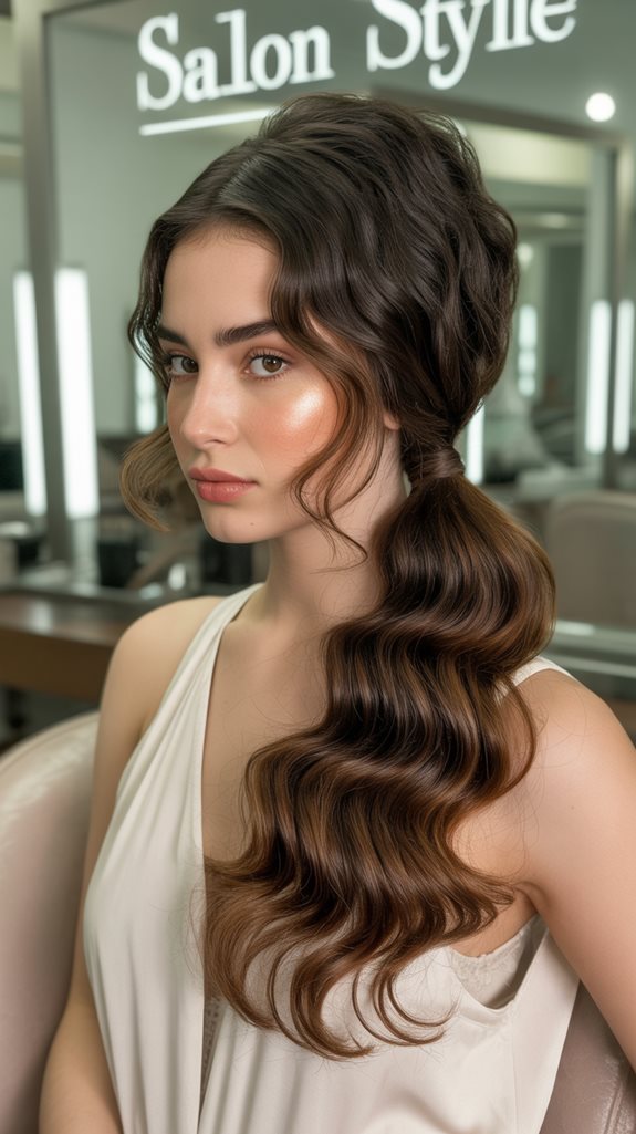 high volume ponytail sophistication