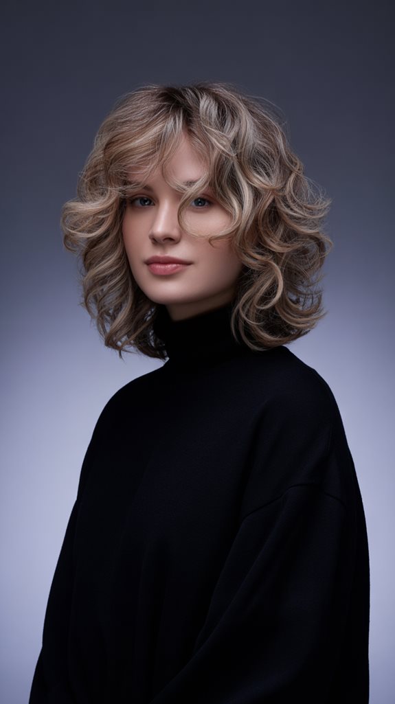 layered curls with definition