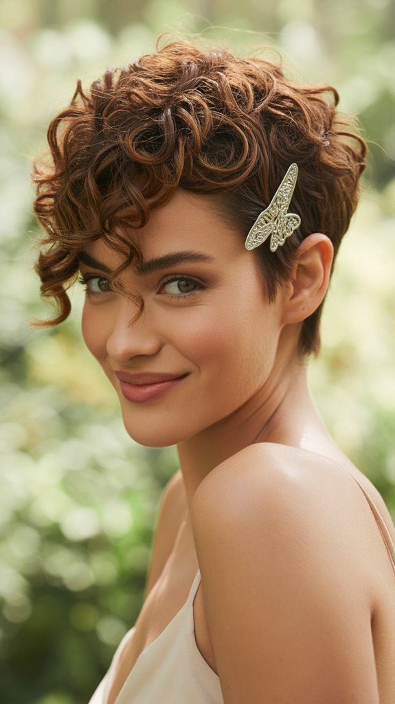 playful pixie curl styling