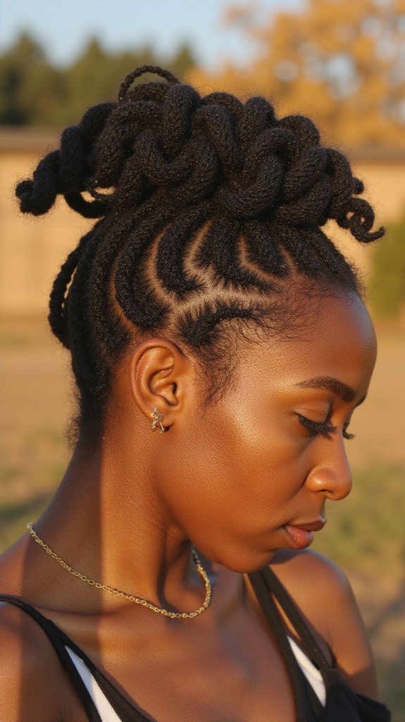 bantu knots create defined curls