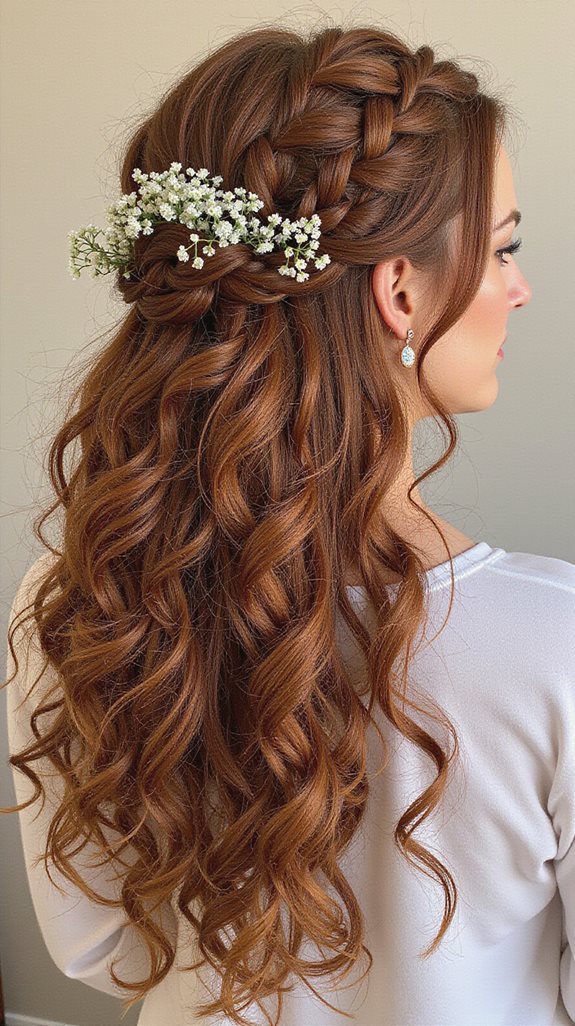 boho half up braid tutorial