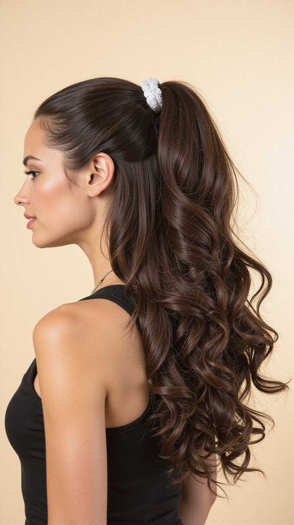 bubble ponytail styling technique