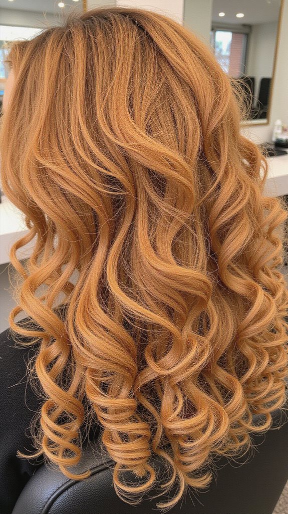 caramel blonde curl maintenance