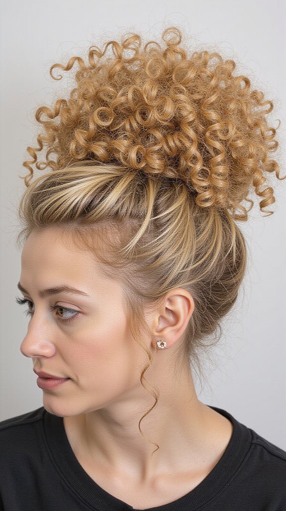 champagne blonde curl maintenance