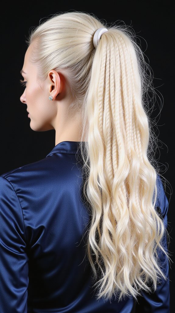 crimped ponytail styling techniques