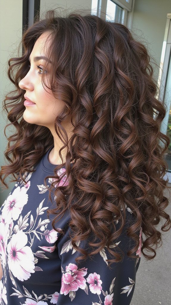 curly butterfly cut technique
