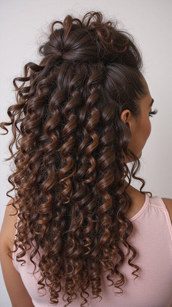 curly high ponytail tutorial