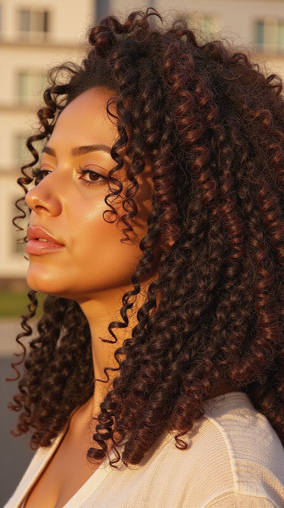 defined elongated natural curls