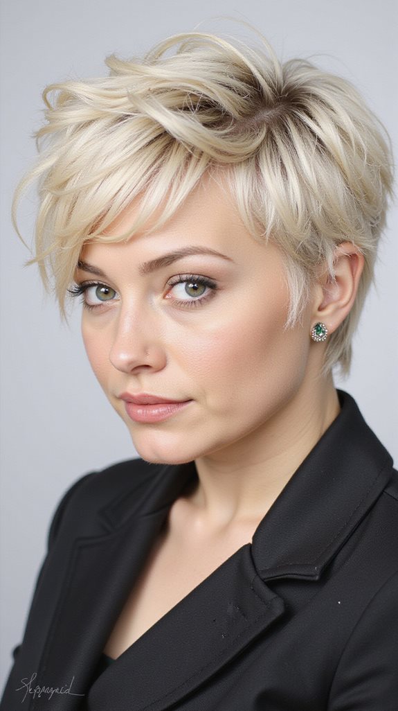 edgy pixie haircut details