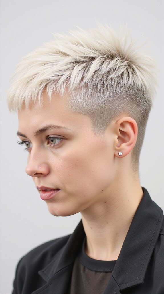 edgy undercut pixie hairstyle